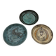 Set of Three Glazed Ceramic Bowls with Mythological Decoration, Pieces