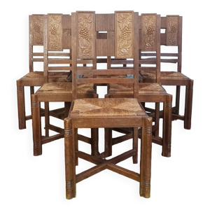 suite de 6 chaises Art