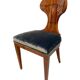 Chaises Ballon Biedermeier, placage de frêne, velours gris, Vienne, 1900, ensemble de 4