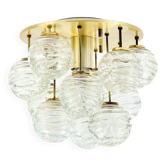 Lustre en verre Murano et laiton Sputnik du milieu du siècle - Doria, années 1960/1970