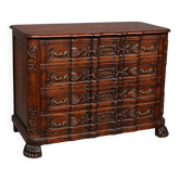 Luxurious carved Neo-Renaissance chest of drawers.
