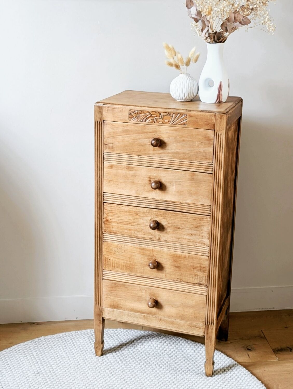 Art Deco chest of drawers, weekly drawer unit
