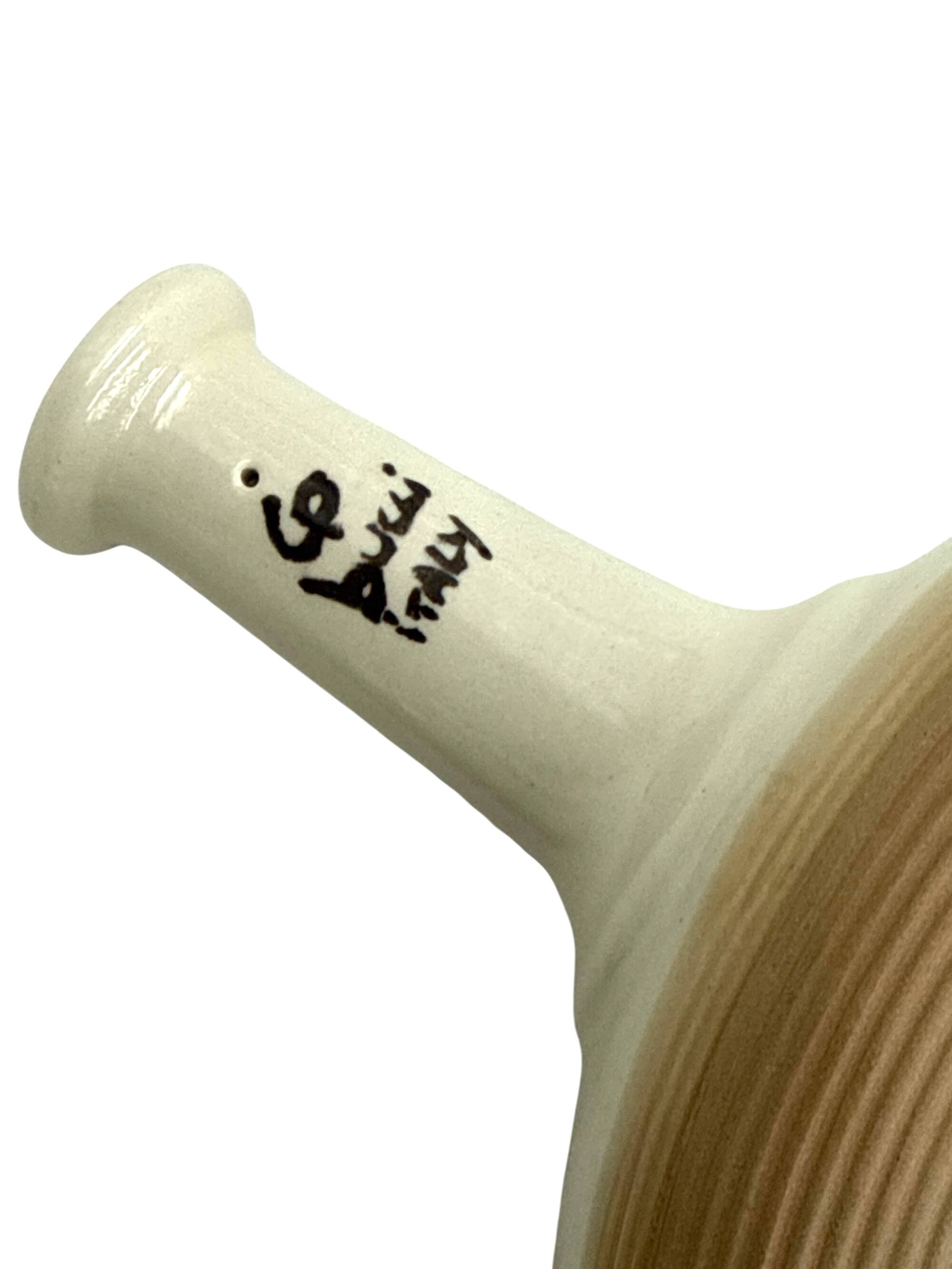 Mid-century Modern cream gres teapot, Franco Bucci Italy ca. 1970