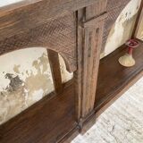 Oak console with white marble top 1970