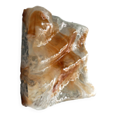 'Wave' ceiling light in amber glass by Mazzega from the 1970s.