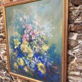 Oil on canvas flowers G de Marco 50X60