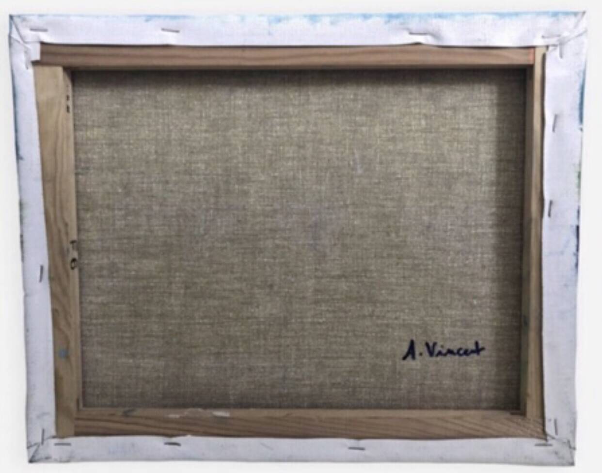 Abstract painting with knife oil