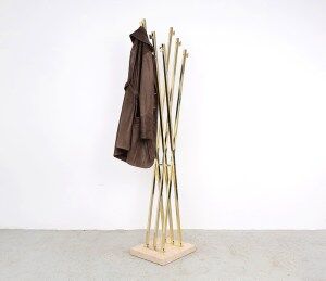 Romeo Rega brass coat rack, 1960s