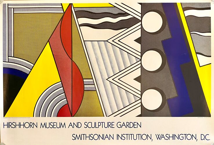 Affiche pour le hirshhorn museum Roy Lichtenstein 1987