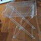 Folding side table in plexiglass with removable top – Vintage design