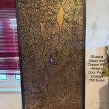 Brutalist Copper and Glass Wall Panel