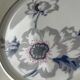 Set of 12 antique porcelain plates with anemone pattern + matching large plate 29.5 cm