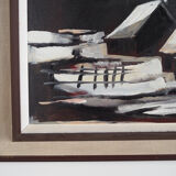 Painting „The Winter Aurora”, Scandinavian design, 1970s