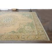 1970s Vintage Persian Handmade Wool Cotton Orange Area Rug 285x397