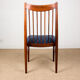 Series of 6 Danish chairs in Rio palissandre by Arne Vodder for Sibast 1960.