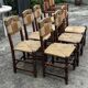 Set of 6 chairs and 2 armchairs, Brutalist style, 1950s