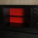 Brutalist Belgian buffet in black and red from the 1960s.