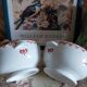 Antique earthenware bowls from Paris.
