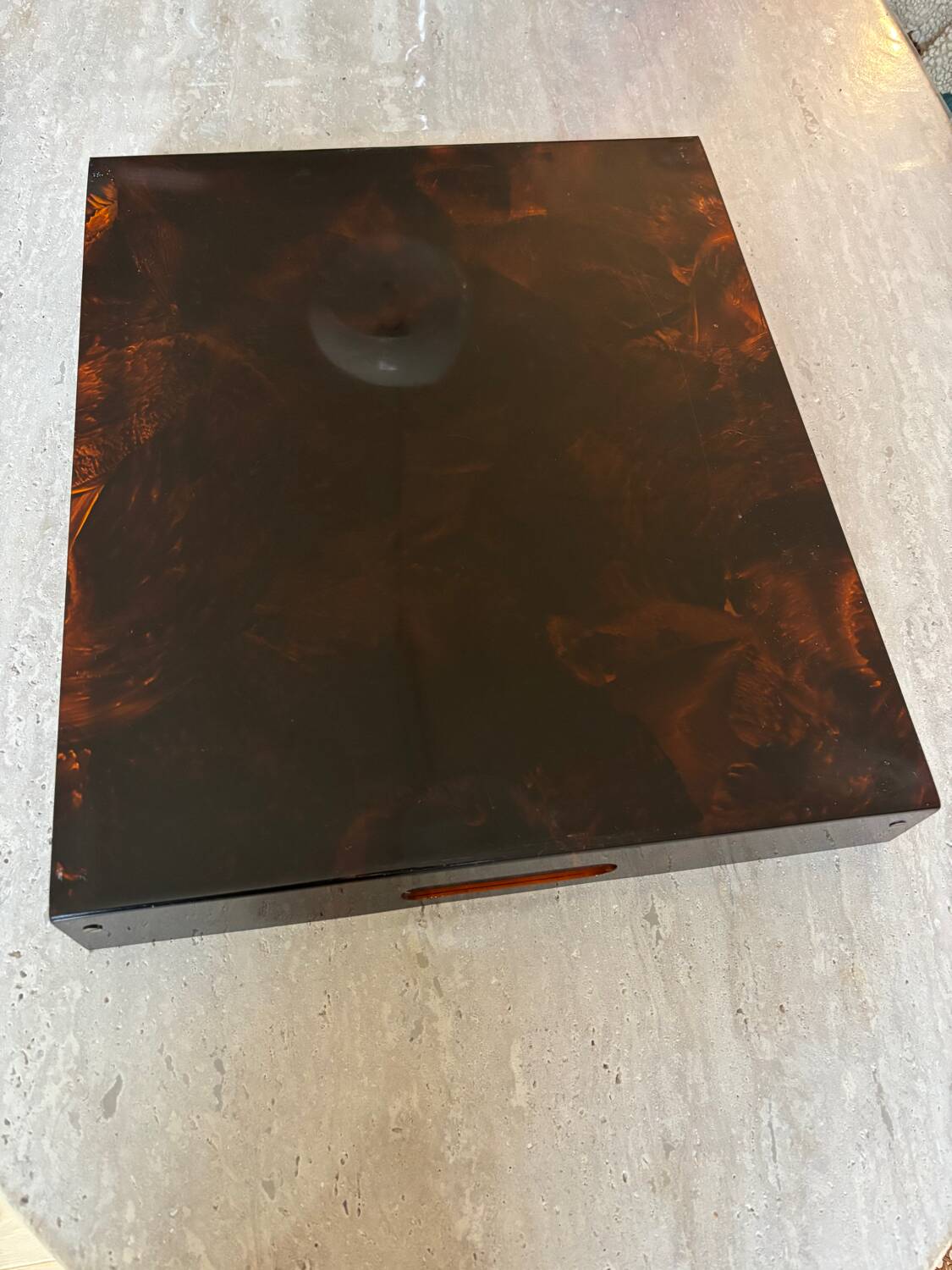 Mercier house tortoiseshell plexiglass plateau