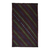 Kilim Turc Yuruk Vintage 217x353 cm Geometrique Vert Bleu Rouge
