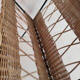 1950s Rattan Magazine Rack