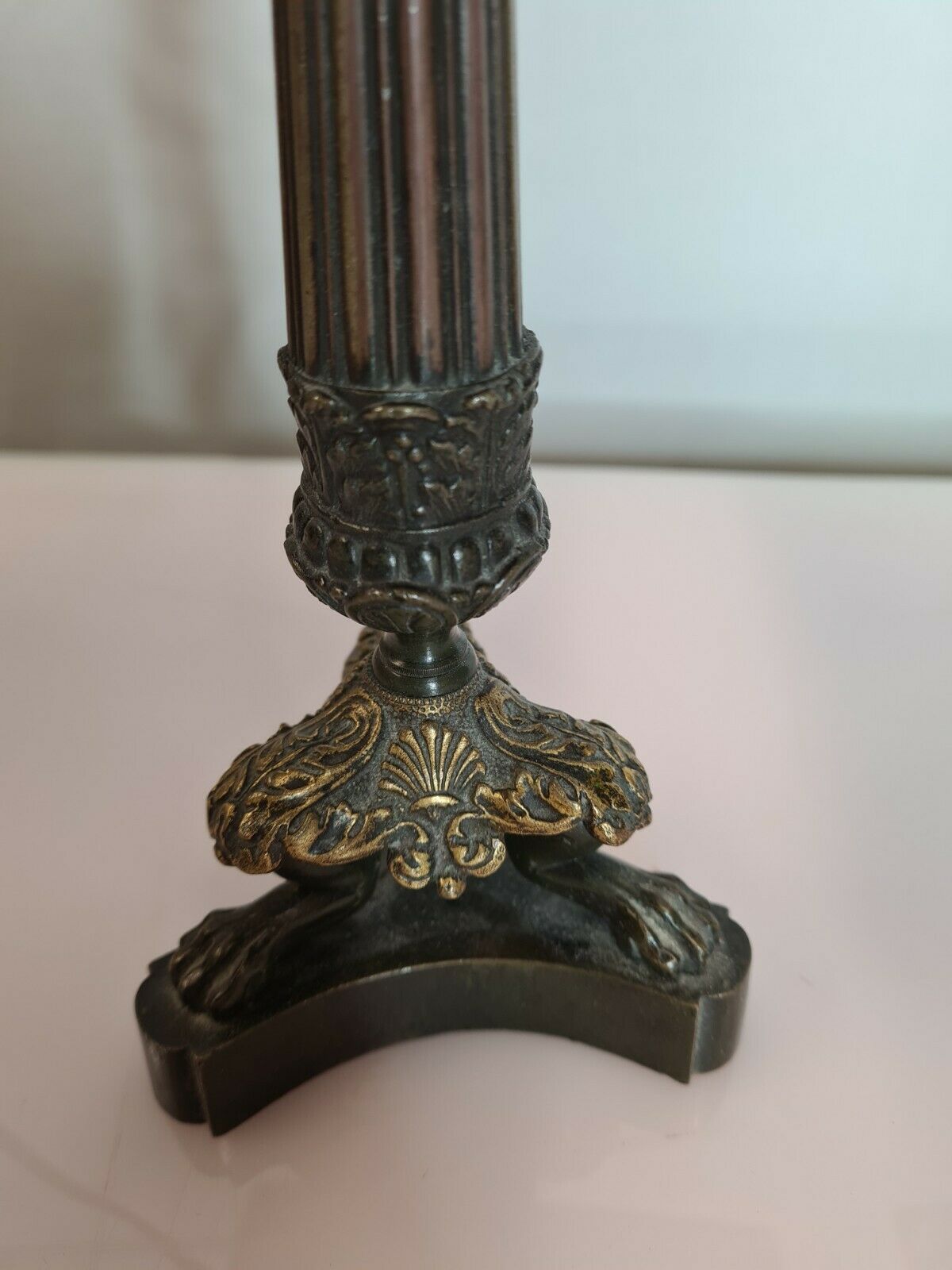 Empire style bronze table lamps