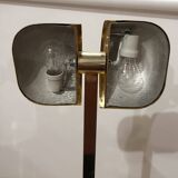 1980s golden metal floor lamp