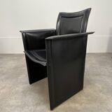 8 style Korium leather chairs in the style of Matteo Grassi