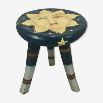 Tabouret tripode soleil enfant