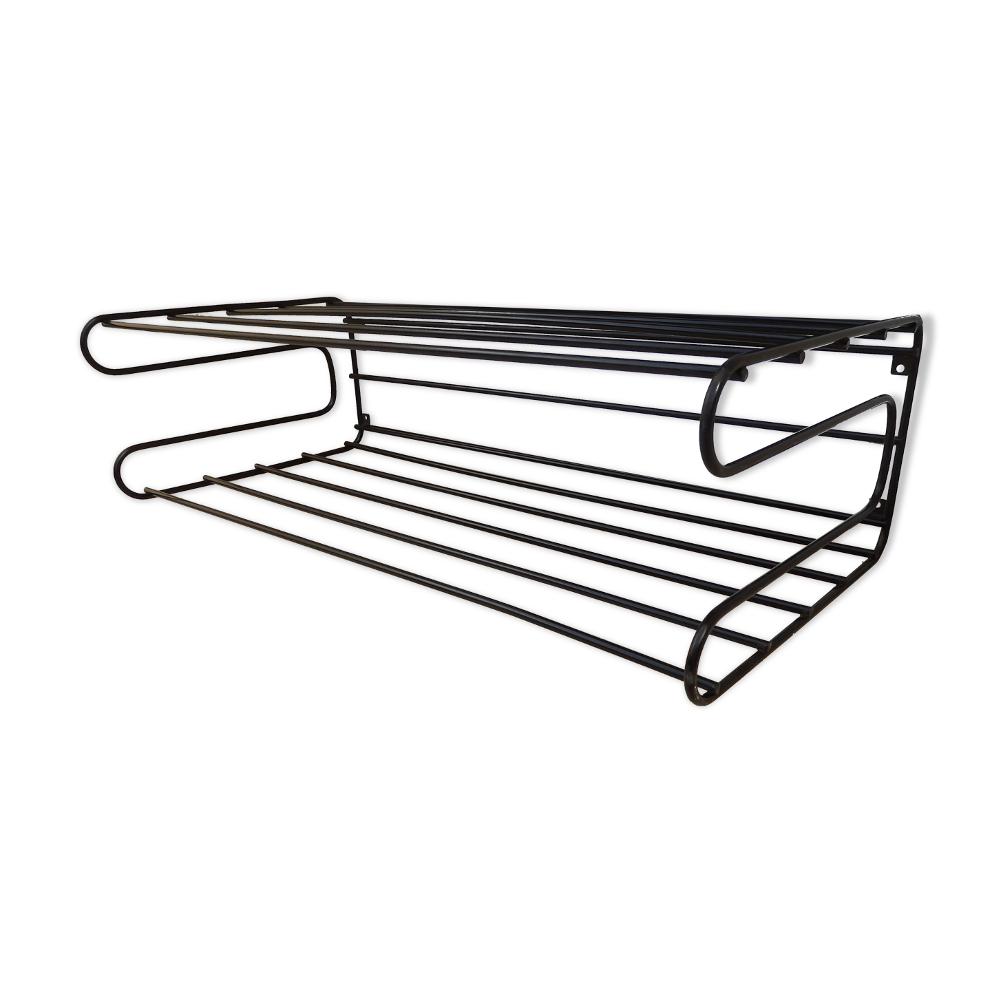 Wall shelf metal black IKEA vintage year 80 design