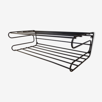 Wall shelf metal black IKEA vintage year 80 design