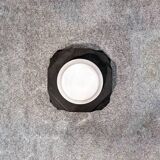 Lampada plafoniera in ferro verniciato e vetro. italia anni '60