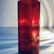 Vintage vase • red glass • 1970's