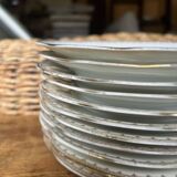 Set of 11 starter/dessert plates - Pommier Dureil 72 - Porcelain