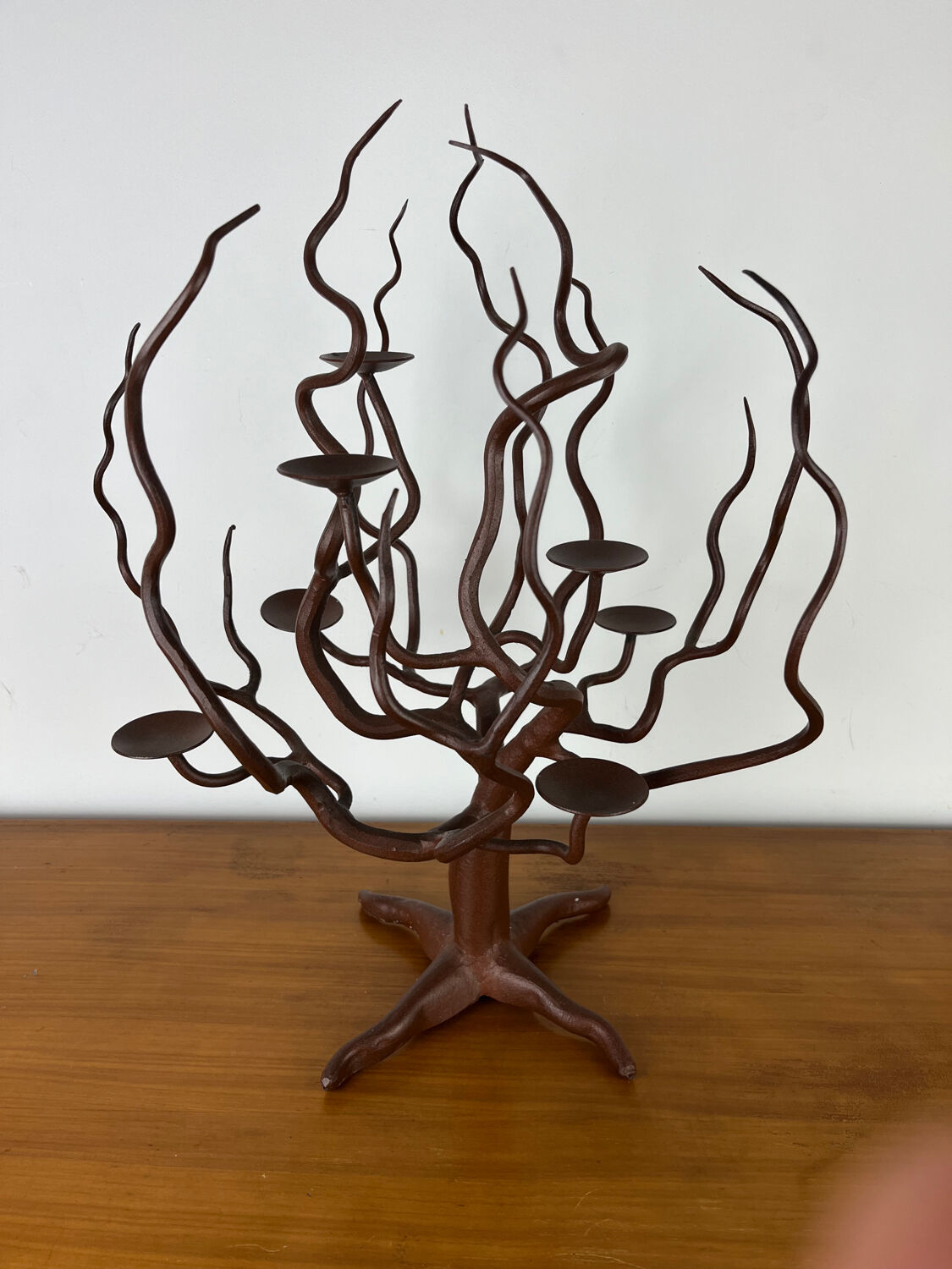Wrought iron tree candlestick, candelabrum