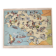 Old poster illustrated map of Brittany 1935 - JP Pinchon