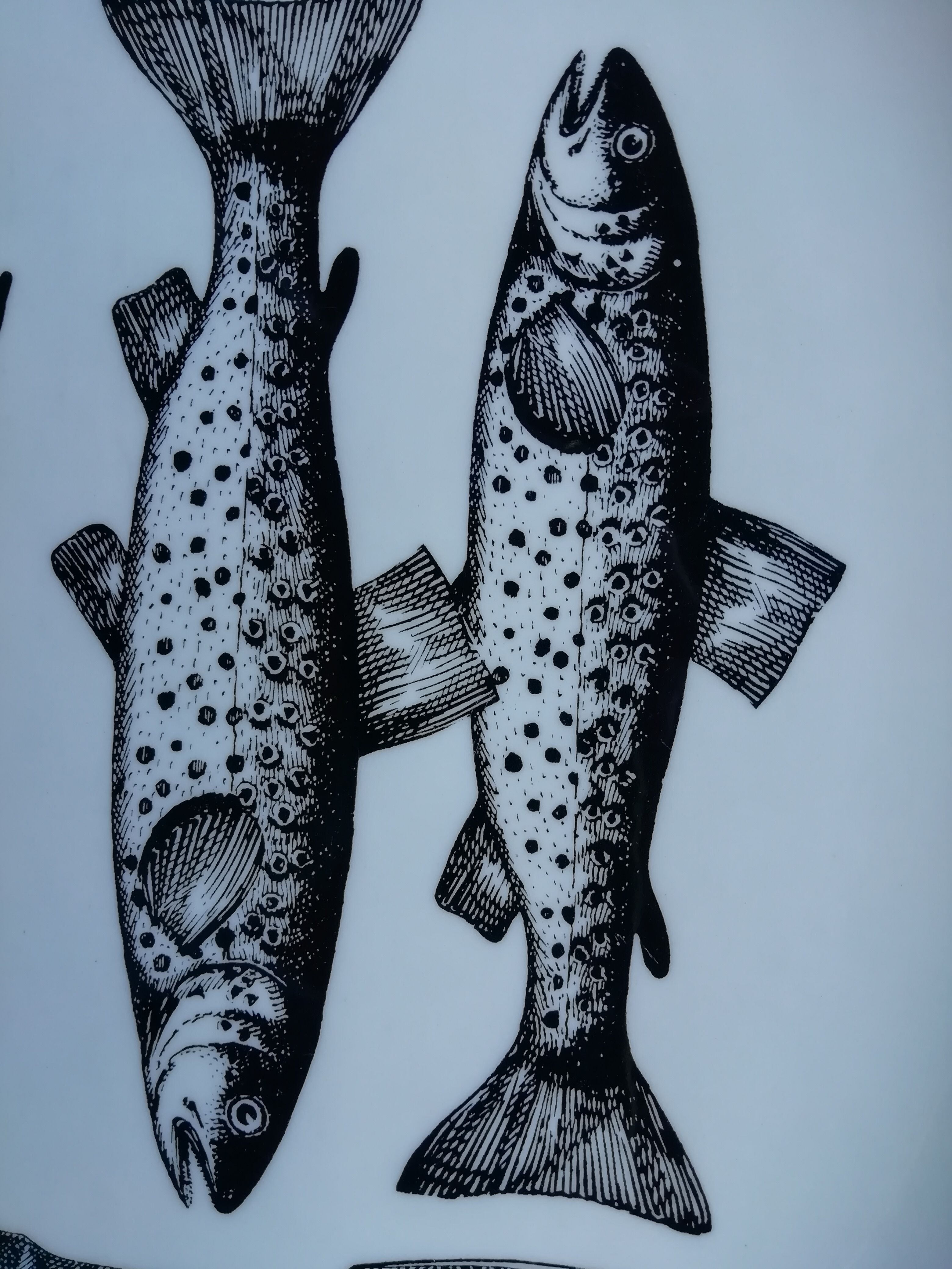 Oval dish with fish decoration Gien