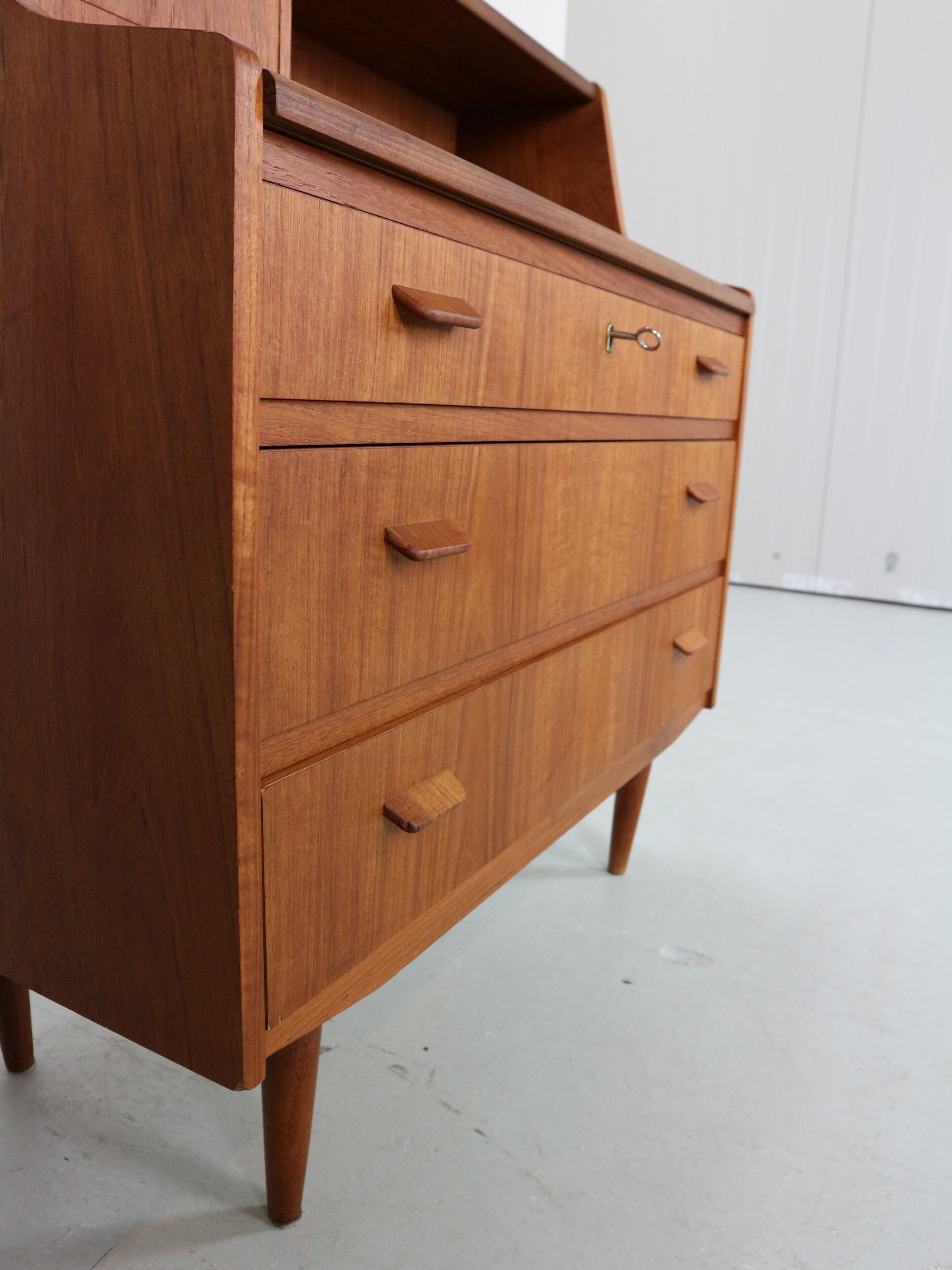 Mid- Century modern teak secretary- cabinet, 1960 Denmark