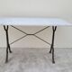 Restaurant bistro table in marble and cast iron signed godin