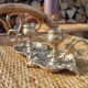 Pair of vintage solid brass candle holders