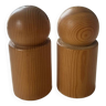 Vintage wooden salt and pepper set Finland aarikka