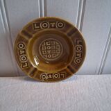 Ashtray / advertising pocket emptier ambassador from Gien "Loto" in very
