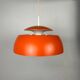 Vintage pendant Temde Leuchten orange metal