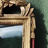 Carved wooden fronton mirror, Louis XVI style