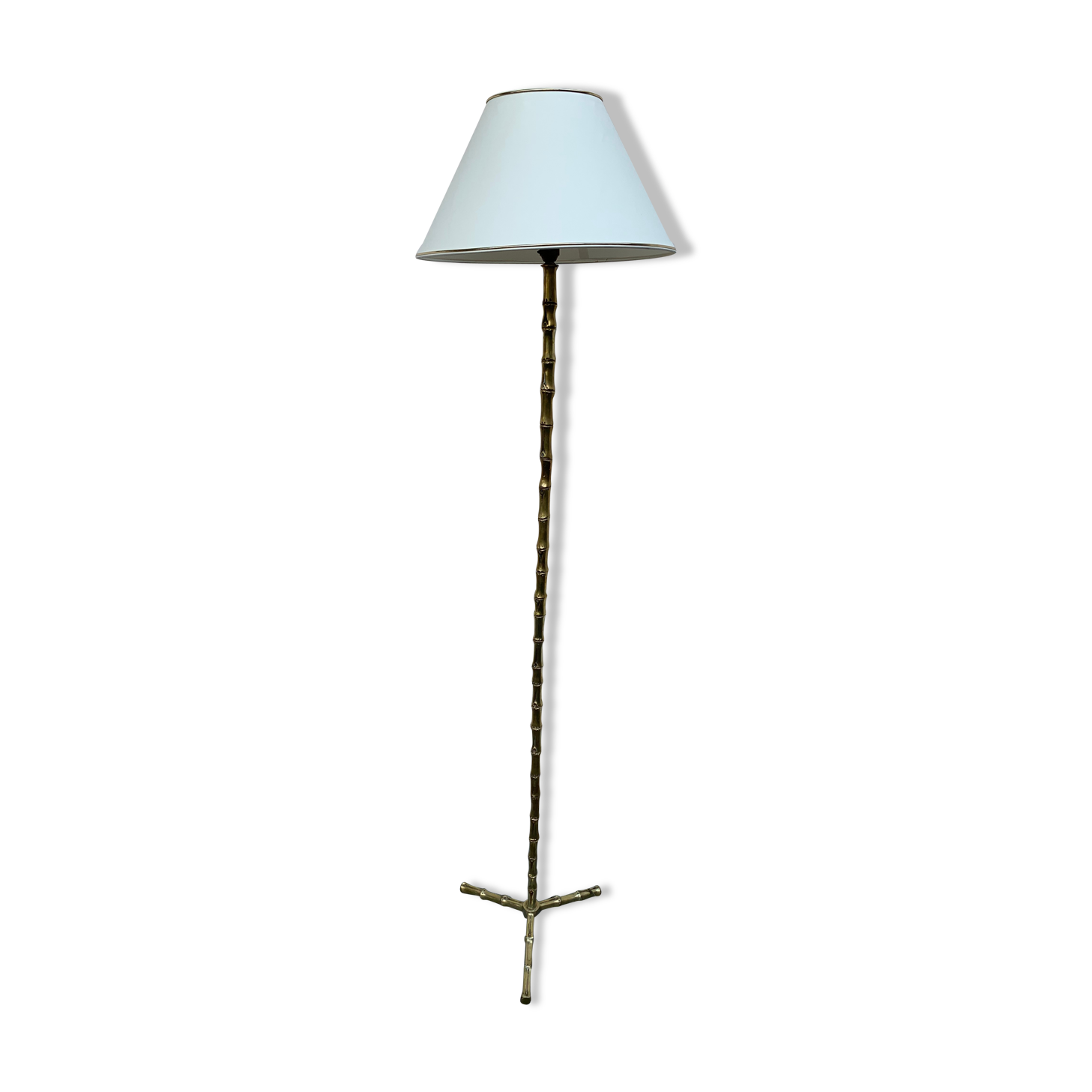 Bamboo bronze  lamp 1950