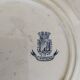 Assiette plate en faience Amandinoise  , Terre de fer , modèle Margot  , coloris bleu