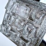 Sculptural Wall Lamp Vintage 60s, Glass and Chrome