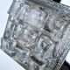 Sculptural Wall Lamp Vintage 60s, Glass and Chrome