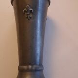 Tin fleur-de-lys vase