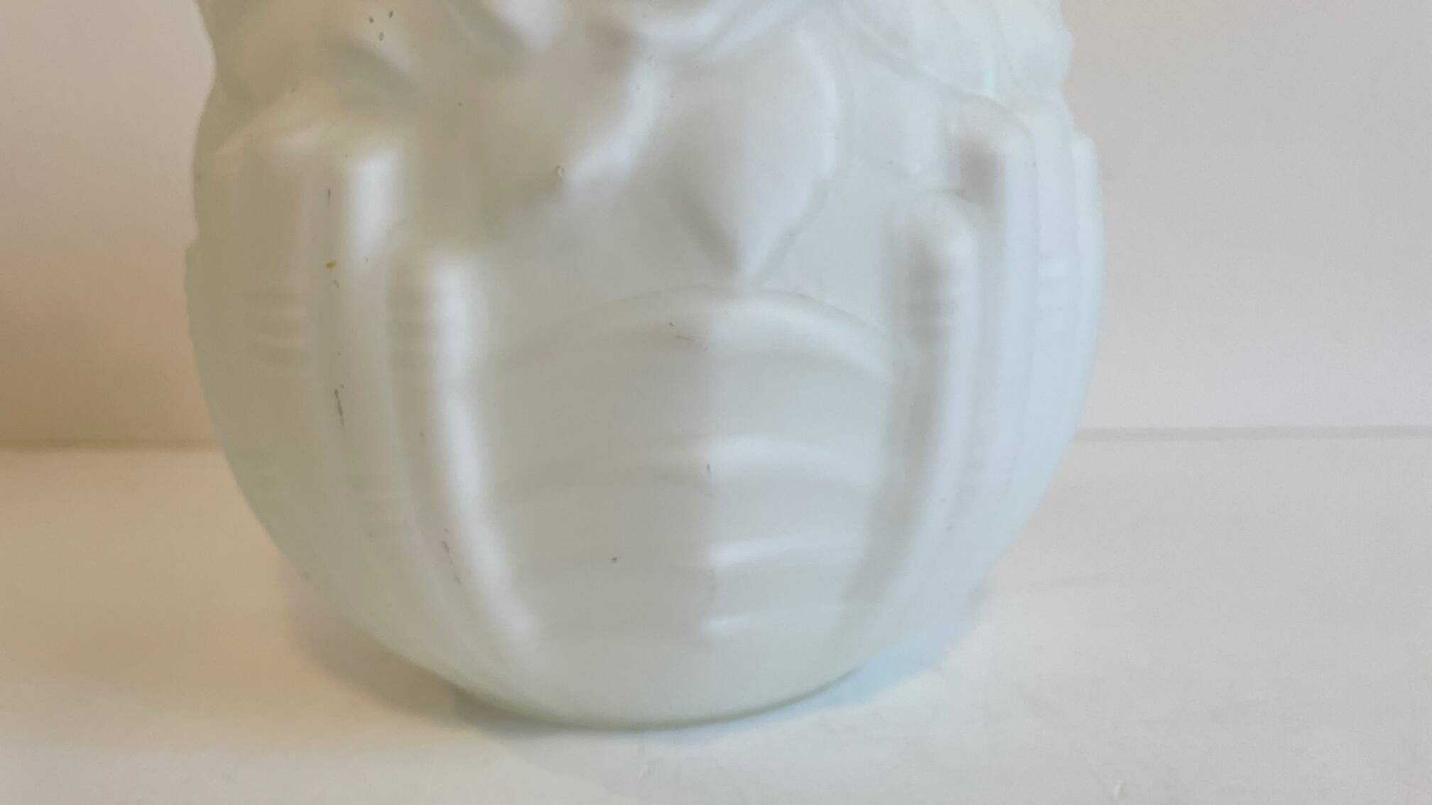 Art Deco glass paste ball vase